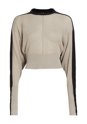 Rick Owens panelled crop sweater - Neutrals