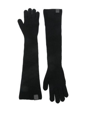 Juun.J ribbed gloves - Black