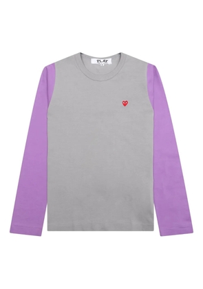 Comme Des Garçons Play heart-logo long-sleeve T-shirt - Grey