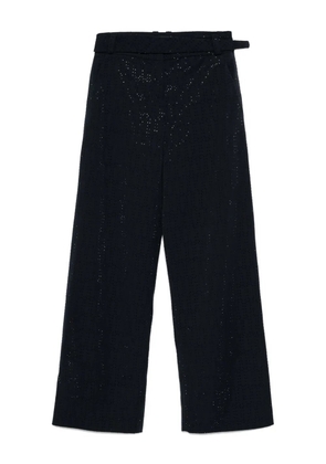David Koma rhinestone-embellished trousers - Blue