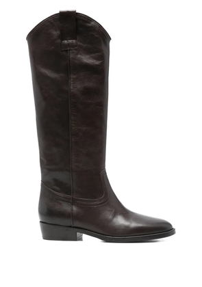 curiositè 30mm calf-leather cowboy boots - Brown