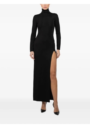 La Galpa turtleneck side-split dress - Black