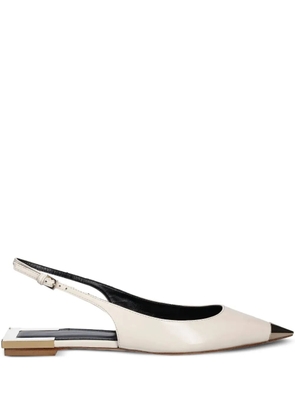 Elisabetta Franchi pointed-toe slingback ballet flats - Neutrals