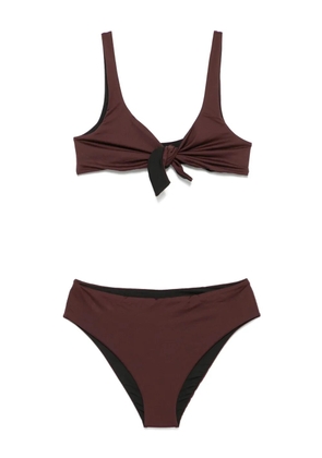 Fisico front-tie bikini - Brown
