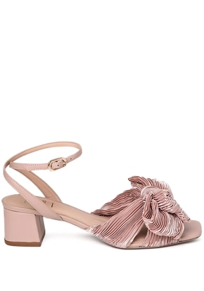 Gold & Rouge 45mm Sunflower pleated sandals - Pink