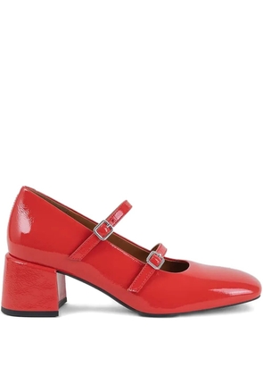VAGABOND 55mm Adison double-buckle block-heel pumps - Red
