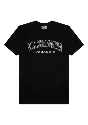 WACKO MARIA graphic-lettering logo T-shirt - Black