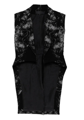 Marc Le Bihan graphic-print blazer - Black