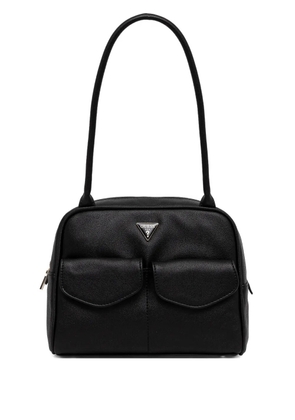 GUESS USA dual-pocket faux-leather shoulder bag - Black