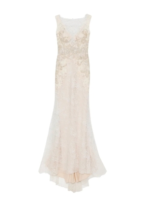 Gemy Maalouf lace-embellished maxi dress - White
