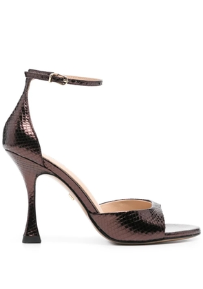 Lola Cruz 95mm leather sandals - Brown