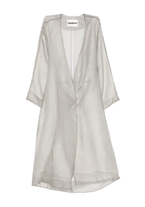 YEAREAST layered silk coat - Grey