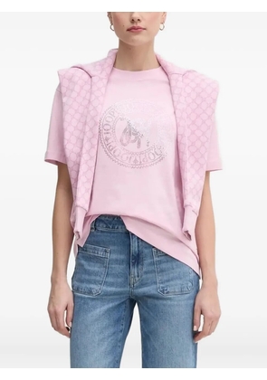 Joop! Cornflower monogram-pattern hoodie - Pink