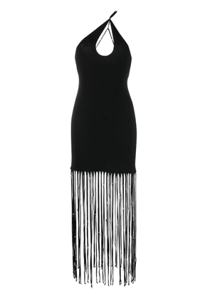 ROTATE BIRGER CHRISTENSEN fringe-detailing cut-out dress - Black