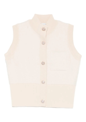 Blugirl buttoned sleeveless cardigan - Neutrals