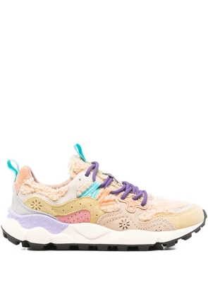 FLOWER MOUNTAIN panelled-design sneakers - Neutrals