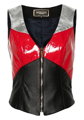 MITILIANE COUTURE leather waistcoat - Black