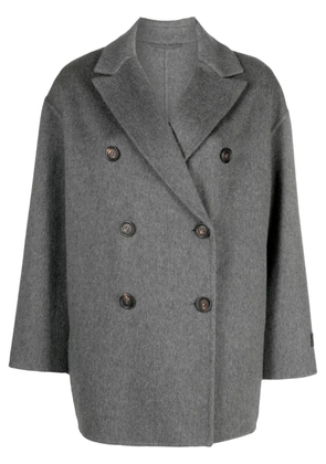 Brunello Cucinelli cashmere double-breasted coat - Grey