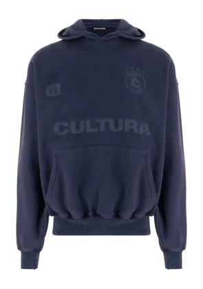CULTURA logo hooded sweatshirt - Blue
