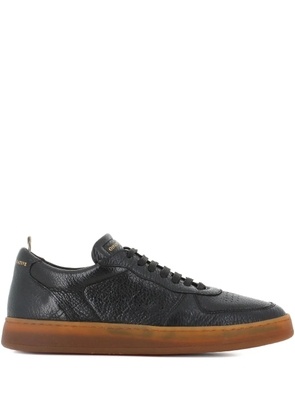 Officine Creative leather textured sneakers - Black