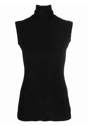 Norma Kamali roll-neck sleeveless top - Black