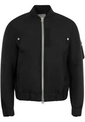 sacai Suiting Bonding bomber jacket - Black