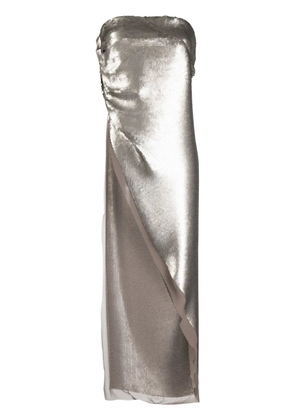 Rick Owens Luxor asymmetric sequinned top - Brown