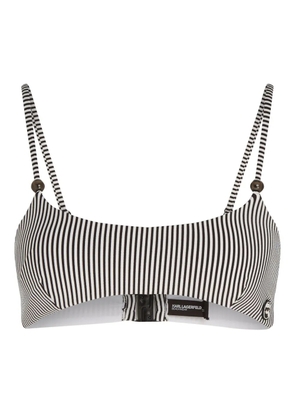 Karl Lagerfeld Ikon striped bikini top - Black