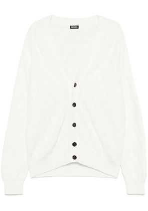 Zegna chunky-knit cardigan - White