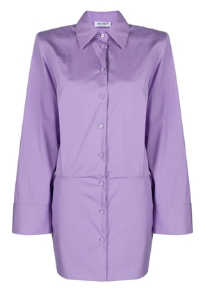 The Attico structured cotton shirt dress - Purple