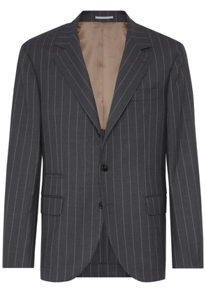 Brunello Cucinelli Chalk-Stripe wool blazer - Grey