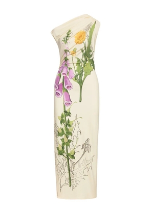 Oscar de la Renta Foxglove Sketch jersey dress - White