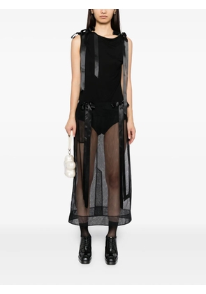Simone Rocha ribbon-embellished skirt - Black