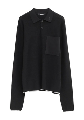 Jacquemus logo-embroidered patch-pocket knitwear sweater - Black