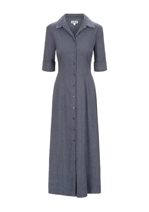 STAUD Joan button-up midi dress - Grey