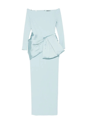 Solace London Kori bow-detail maxi dress - Blue