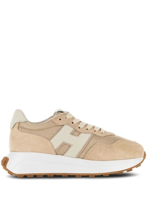 Hogan H641 panelled lace-up sneakers - Neutrals