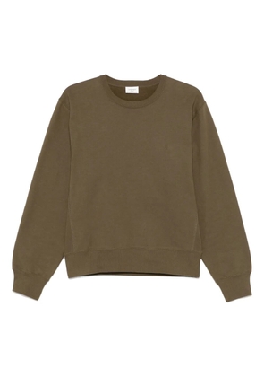 Saint Laurent Cassandre-embroidered sweatshirt - Green