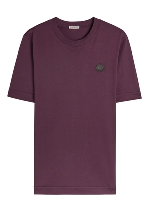 Moncler logo-patch cotton t-shirt - Purple
