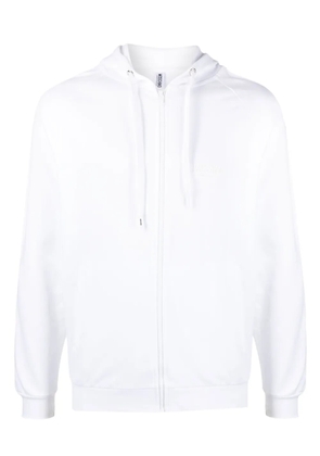 Moschino long-sleeve zip-up hoodie - White