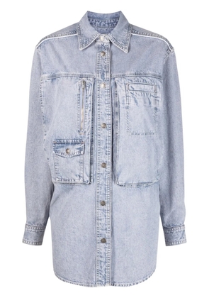 ISABEL MARANT Pearl chambray shirt jacket - Blue