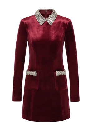 Rebecca Vallance Edwiena embellished-collar mini dress - Red
