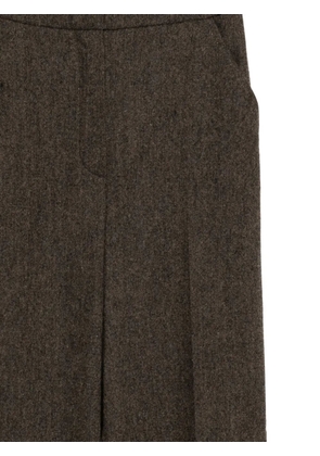 Yves Salomon flannel tailored trousers - Brown