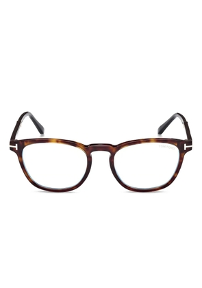 TOM FORD Eyewear tortoiseshell-effect glasses - Brown