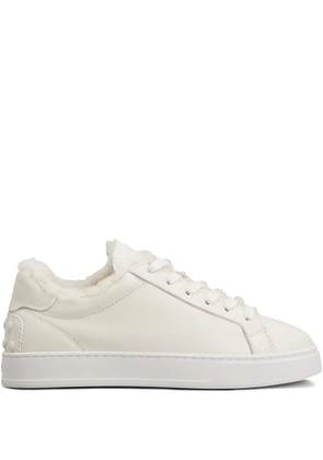 Tod's shearling-trimmed sneakers - Neutrals
