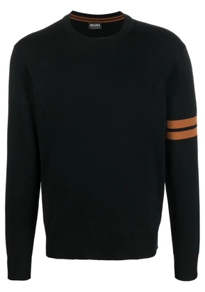 Zegna long-sleeve crew-neck jumper - Black