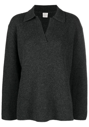 TOTEME polo collar wool-blend jumper - Grey