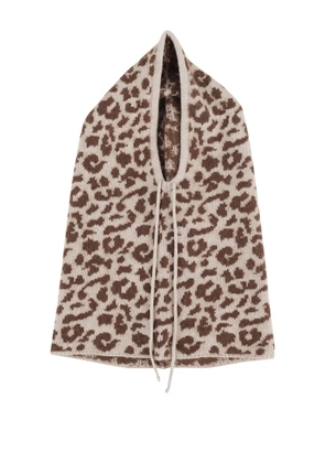 Federica Tosi leopard-print balaclava - Brown