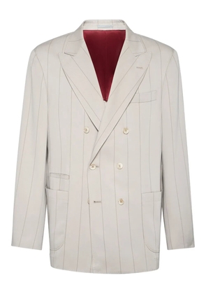 Brunello Cucinelli silk-twill blazer - Neutrals