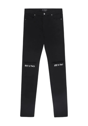RTA Bryant 'Rest In Peace' skinny jeans - Black